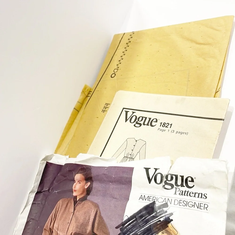 UNCUT VTG Vogue‎ 1821 American Designer sewing pattern Ralph Lauren dress 6-10